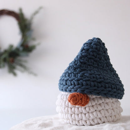 Zuri House Crochet Snowman Basket