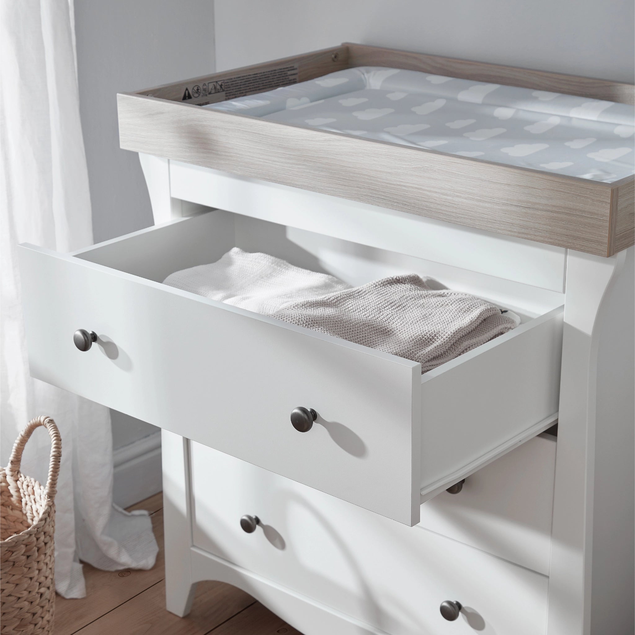 CuddleCo Clara 3 Piece Nursery Furniture Set Scandiborn