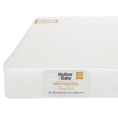 Mother&Baby Pure Gold Anti-Allergy Sprung Cot Bed Mattress - 140x70cm