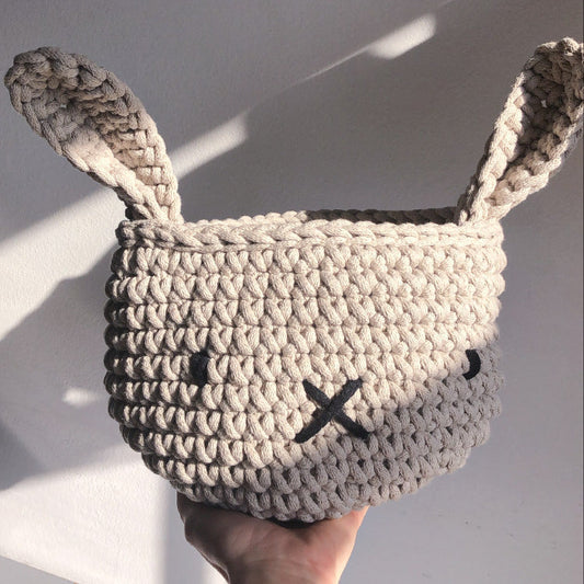 Zuri House Bunny Basket - Beige