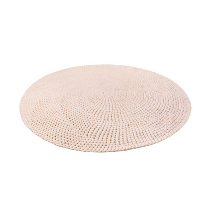 Zuri House Crochet Rug Moon - Pale Pink