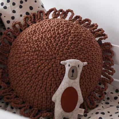 Zuri House Crochet Cushion Fun - Cinnamon