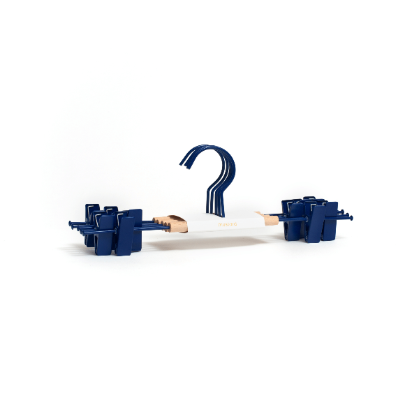 Mustard Made Adult Clip Hangers 5 Pack - Navy
