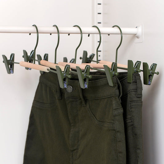 Mustard Made Adult Clip Hangers - Olive (Pack-5)