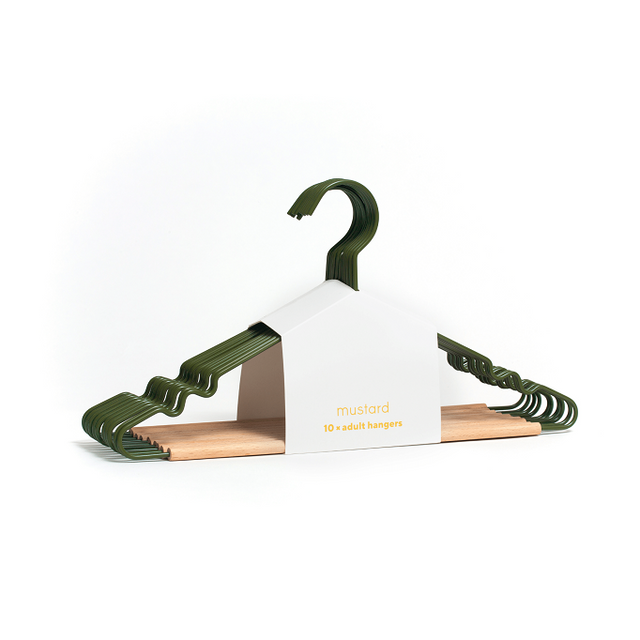 Mustard Made Adult Top Hangers 10 Pack - Olive