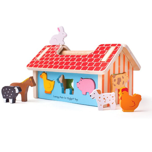Bigjigs Toys Farmhouse Shape Sorter Toy