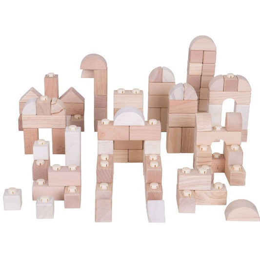 BigJigs Toys Natural Wood Clicking Blocks