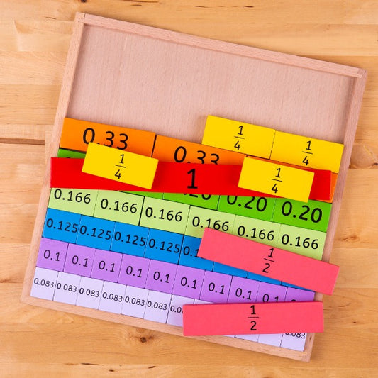 BigJigs Toys Wooden Fractions Tray