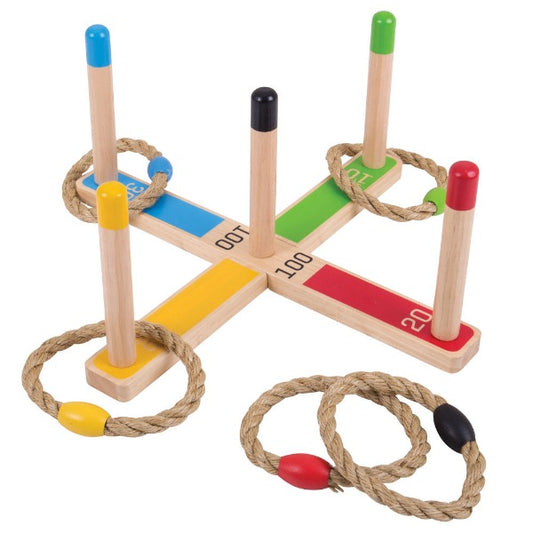 BigJigs Toys Wooden Quoits Game