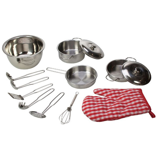 BigJigs Toys Stainless Steel Kitchenware Set