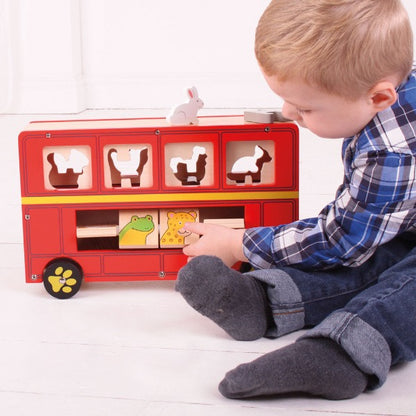 BigJigs Toys Shape Sorter Bus Toy