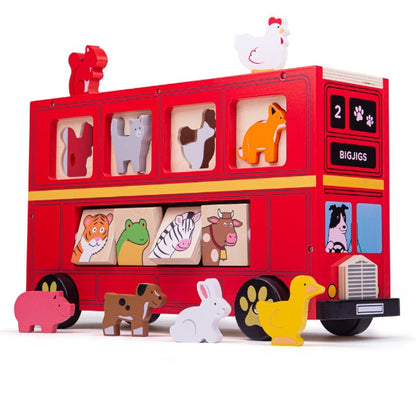 BigJigs Toys Shape Sorter Bus Toy