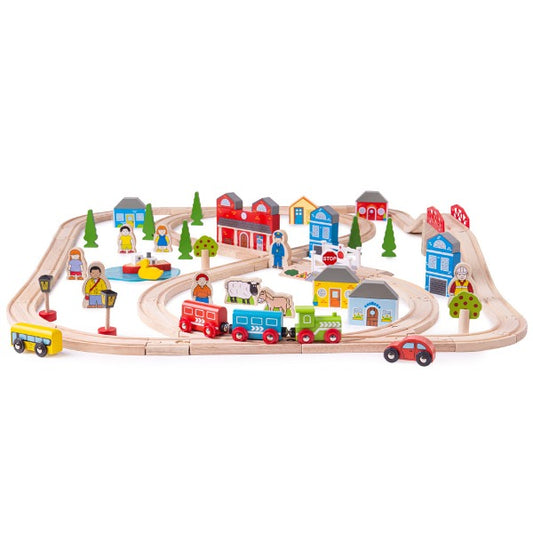 Bigjigs Rail Town and Country Train Set