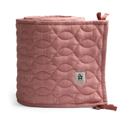 Sebra Quilted Baby Cot Bumper - Blossom Pink