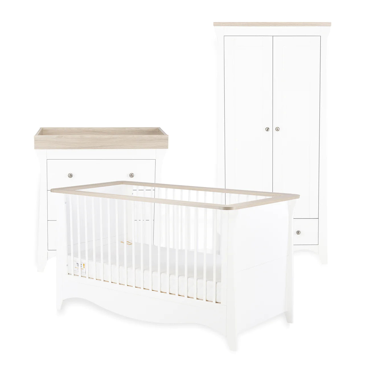 CuddleCo Clara 3 Piece Nursery Furniture Set Scandiborn