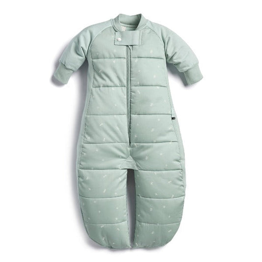 ergoPouch Organic Winter Long Sleeved 2 in 1 Sleeping Suit Bag - Sage 2.5 TOG