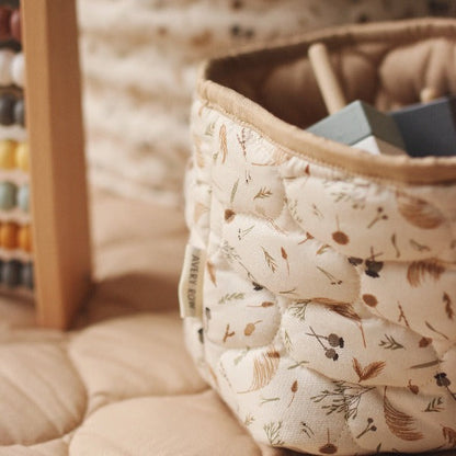 Avery Row Small Quilted Storage Basket Set - Grasslands