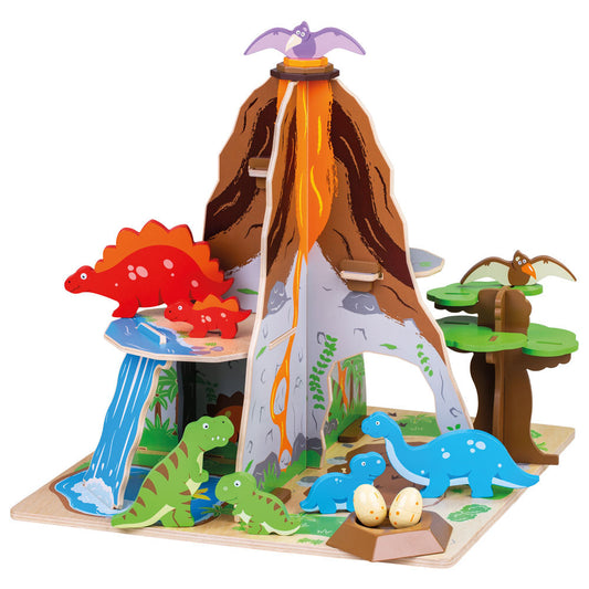 Bigjigs Toys Wooden Dinosaur Island Toy Set