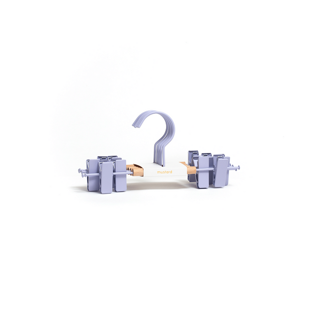 Mustard Made Kids Clip Hangers 5 Pack - Lilac