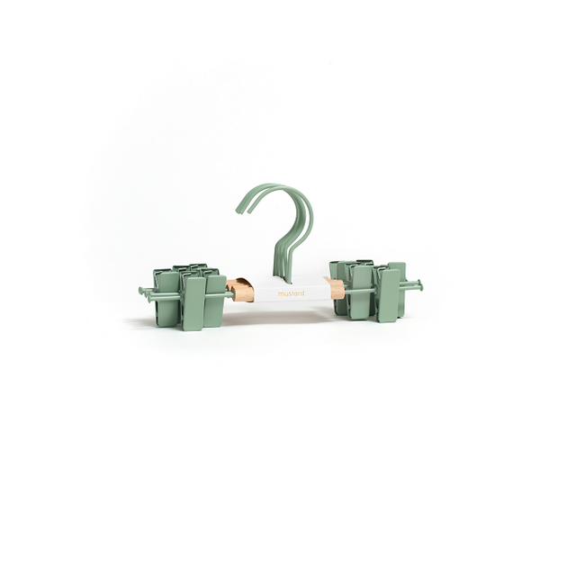 Mustard Made Kids Clip Hangers 5 Pack - Sage