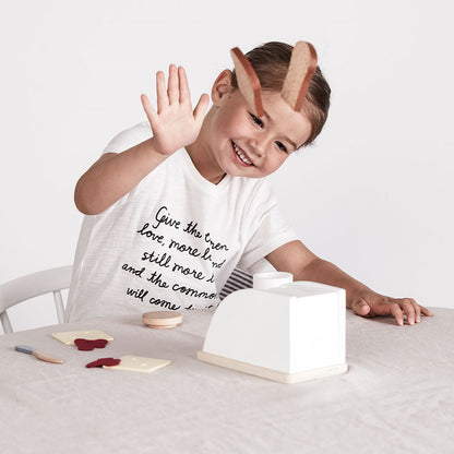 Kids Concept Wooden Toaster Set - White