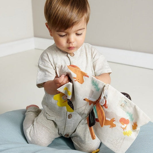ThreadBear Design Fox Magnetic Stacker Toy & Where's Baby Activity Book Bundle