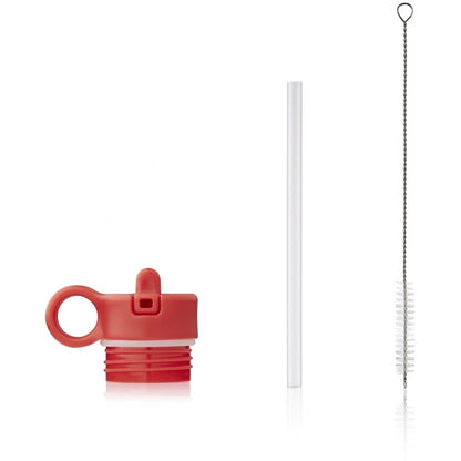 Liewood Lid With Straw And Brush For Falk Water Bottle - Apple Red (350ml)