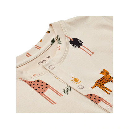 Liewood Alva Printed Pyjamas Dress - Safari Sandy Mix