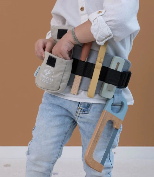 Wooden tool belt hot sale toy