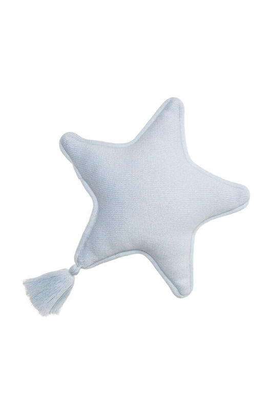 Lorena Canals Knitted Cushion Twinkle Star -Soft Blue