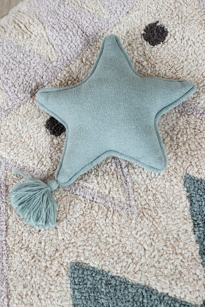 Lorena Canals Knitted Cushion Twinkle Star -Indus Blue