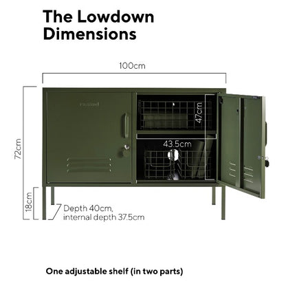 Mustard Made The Lowdown Storage Locker - Olive Green