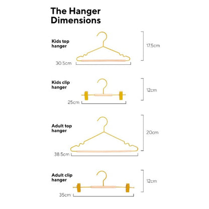 Mustard Made Kids Clip Hangers - Mustard (Pack-5)