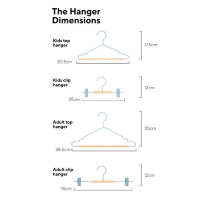 Mustard Made Kids Clip Hangers - Ocean Blue (Pack-5)