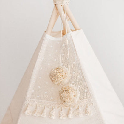 MiniCamp Boho Kids Teepee Tent with Tassels - Extra Large