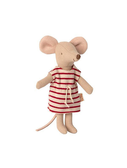 Maileg Big Sister Mouse in Matchbox - Striped Dress