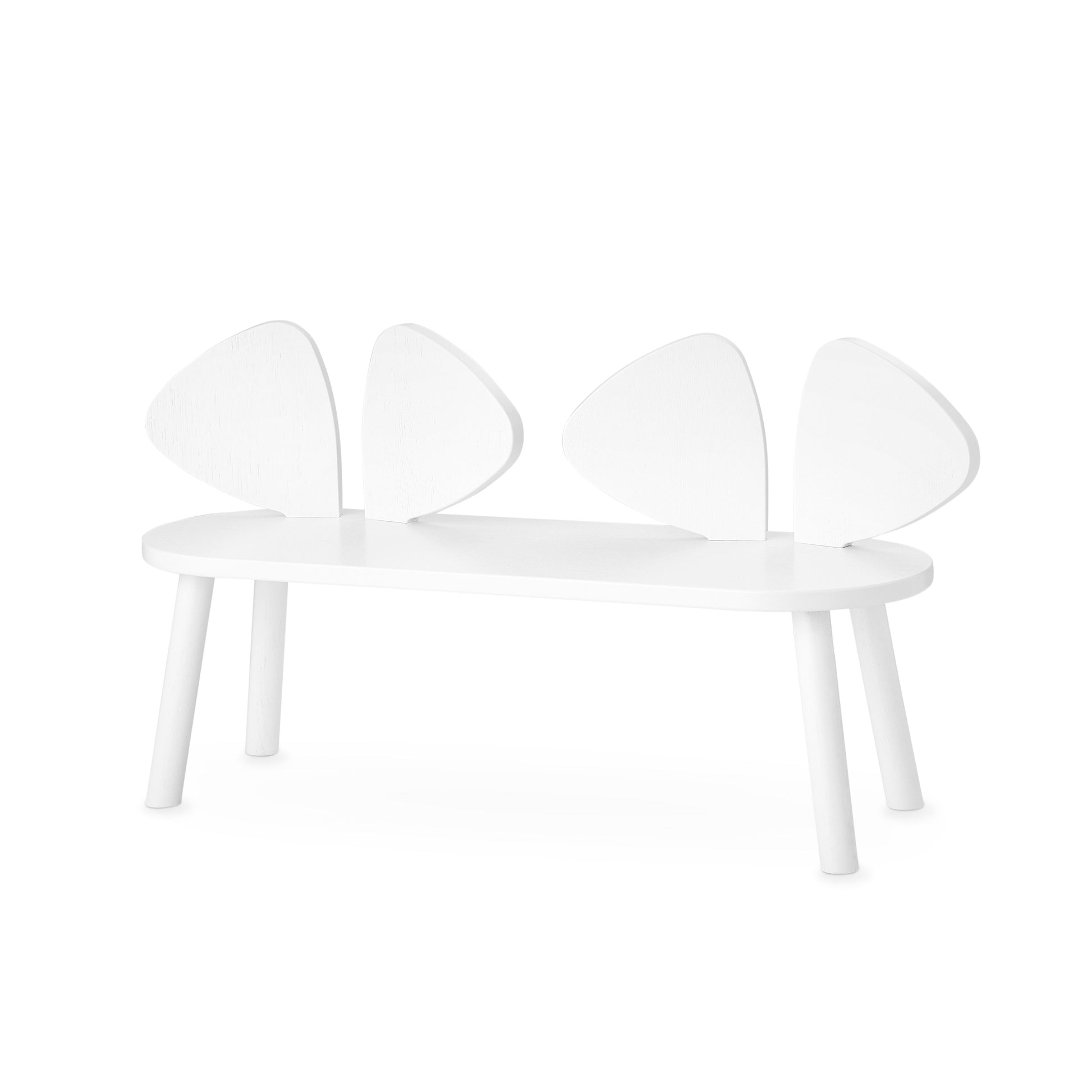 Nofred Mouse Kids Wooden Bench - White