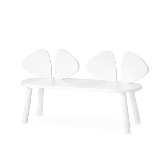 Nofred Mouse Wooden Bench (2-5 Years) - White