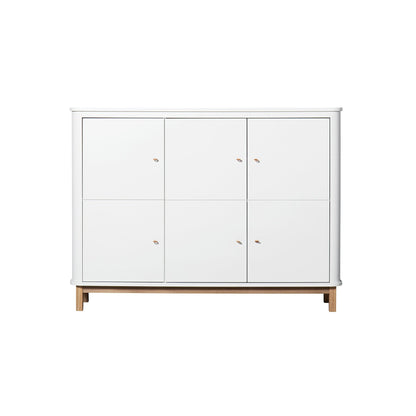 Oliver Furniture Wood Multi Cupboard 3 Doors - White/Oak