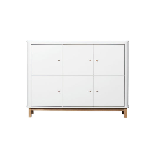 Oliver Furniture Wood Multi Cupboard 3 Doors - White/Oak