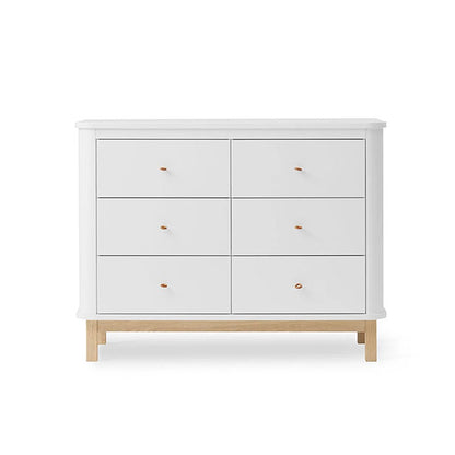 Oliver Furniture Wood Dresser 6 Drawers - White/Oak