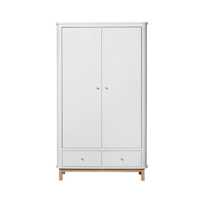 Oliver Furniture Wood Wardrobe 2 Door - White/Oak