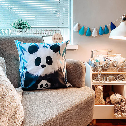Tigercub Prints Panda Nursery Cushion Cover