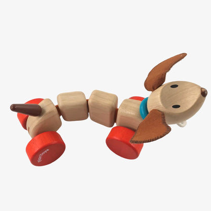 Plan Toys Happy Puppy Pull Along Toy