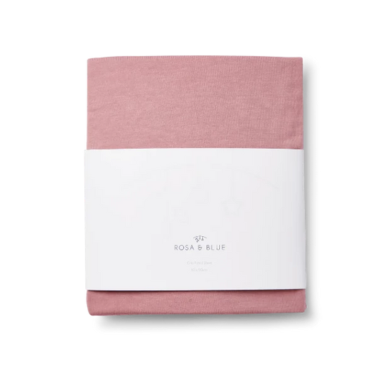 Rosa And Blue Crib Fitted Sheets - Dark Rose