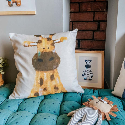 Tigercub Prints Raffi the Giraffe Safari Nursery Cushion Cover