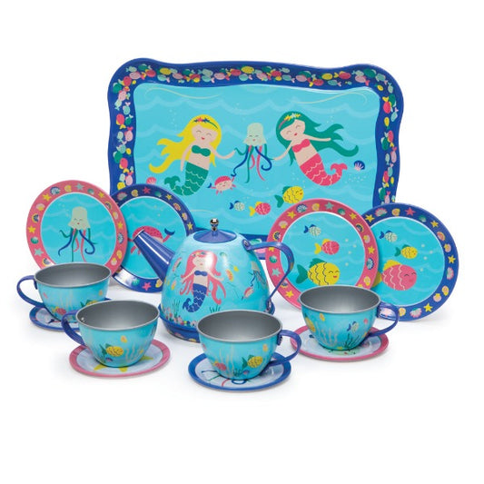 Schylling Mermaid Tin Tea Set