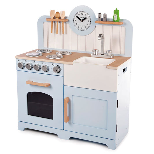 Tidlo Country Wooden Play Kitchen - Blue