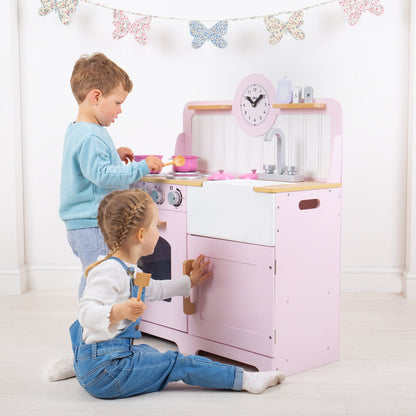 Tidlo Country Play Wooden Kitchen - Pink