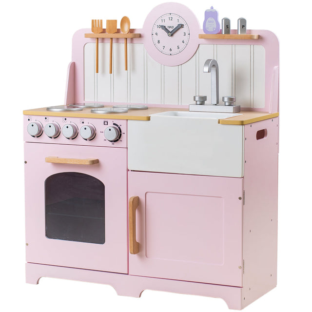 Tidlo Country Wooden Play Kitchen - Pink